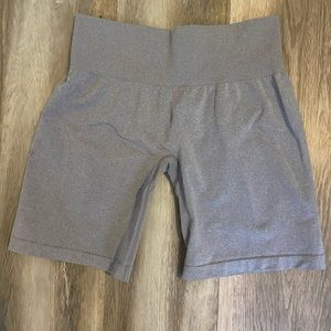 Grey NVGTN seamless shorts